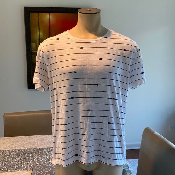 Banana Republic Large Short Sleeve T Shirt Stripes Graphic Print Casual - Picture 1 of 6